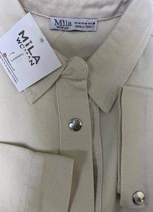 Женская джинсовая куртка -рубашка на кнопках в стиле zara10 фото