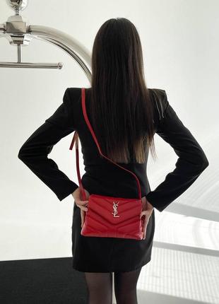 Красная сумка клатч в стиле yves saint laurent pretty bag red3 фото