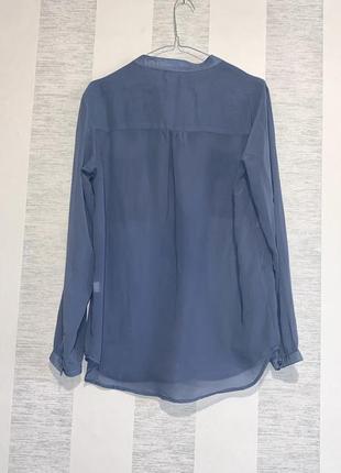 Рубашка блуза свободного фасона полупрозрачная длинный рукав2 фото