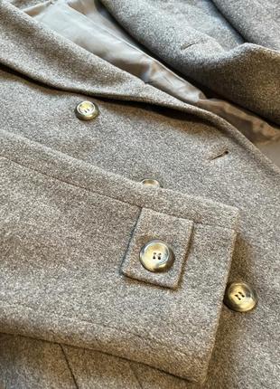 Пальто шерстяное серое винтаж (винтажное)2 фото