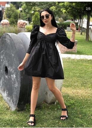 Zara платье из тафты с вышивкой2 фото