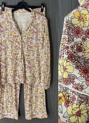 Коттоновая пижама в цветок