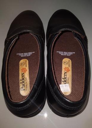 Туфли 100% нат. кожа padders (британия) uk/7-41-26,7см8 фото