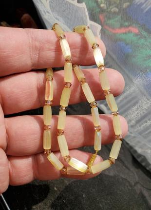 Сатінове скло намисто-чокер, jablonec