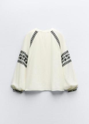 Красивая блуза с вышивкой фирмы zara4 фото
