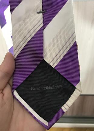 Краватка ermenegildo zegna в смужку 100% шовк оригінал7 фото