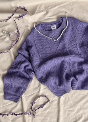 Акриловий лавандовий светр sinsay фіолетовий бузковий