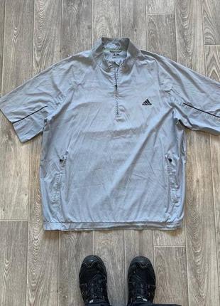 Винтаж адедас гольф 1/3 нейлон рубашка adidas golf nylon 2000s 1/3 sleeve shirt