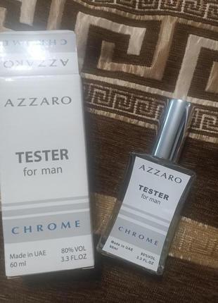 Тестер чоловічий azzaro chrome, 60 мл new