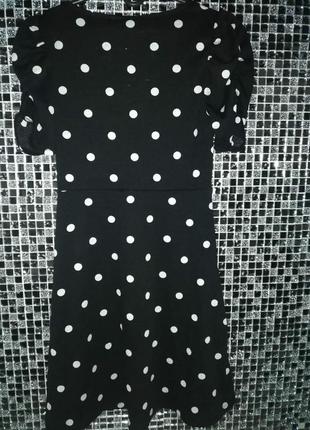 Платье в горошек черно-белое h&m divided s р3 фото