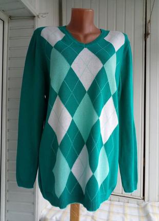 Коттоновый свитер джемпер большого размера батал2 фото