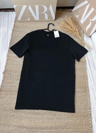 Базовая хлопковая футболка в белом и черном цвете regular fit h&m3 фото