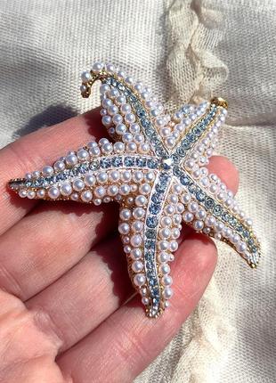 Брошь морская звезда 
7 см8 фото