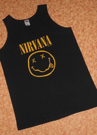 Майка безрукавка nirvana/рок мерч