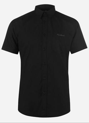 Акция 🎁 стильная базовая черная рубашка pierre cardin короткий рукав большого размера ralph lauren