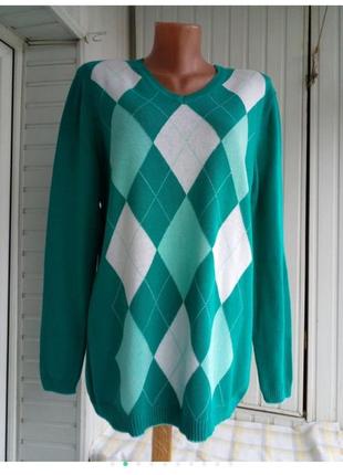 Коттоновый свитер джемпер большого размера батал4 фото