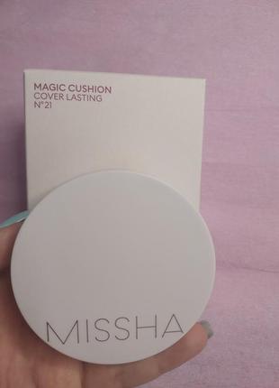 Кушон missha magic cushion cover lasting spf50+/pa+++ 21 тон1 фото