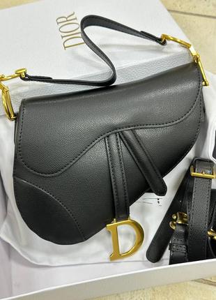 Женская сумка диор седло dior black