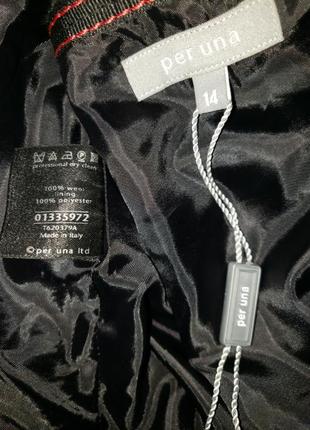 Шерстяная (100 % wool ) черная текстурированная миди юбка карандаш от m&s италия3 фото