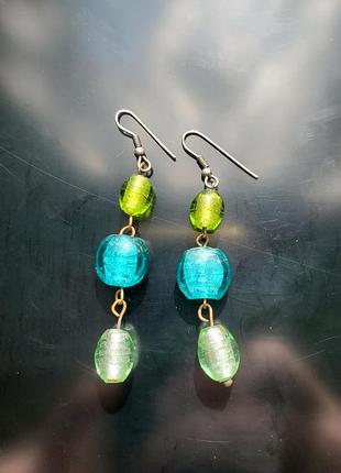 Муранское стекло сомерсо серьги, италия