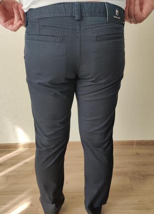 Мужские классические брюки тёмно-синего цвета (m/l)2 фото
