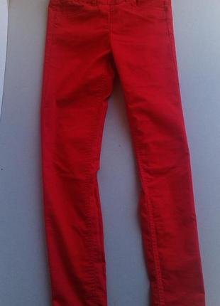 Красные брюки  высокая посадка2 фото