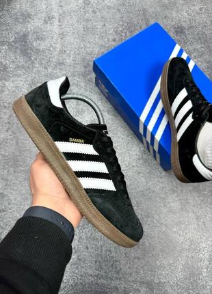 Оригинальные мужские кроссовки adidas samba black 0010