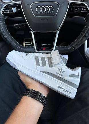 Мужские кроссовки adidas forum 84 low white grey