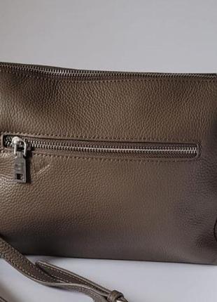 Шкіряна сумочка планшетка,колір кава5 фото