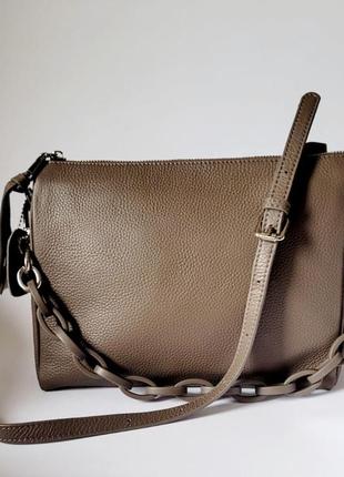 Шкіряна сумочка планшетка,колір кава2 фото