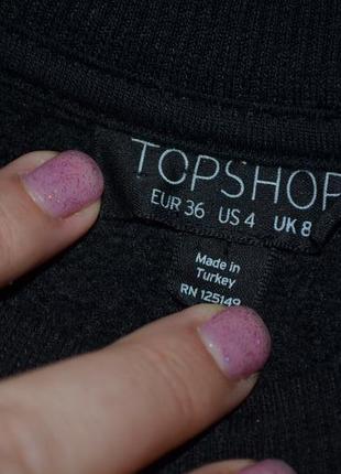 36/4/s фирменный женский стеганый теплый свитшот батник с надписью topshop топшоп9 фото