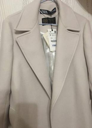 Премиальное шерстяное пальто zara manteco italy 🇮🇹9 фото