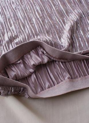 Брендовая красивая блестящая блуза серебристая пудрогово оттенка от la redoute франция5 фото