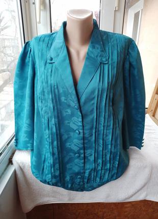 Шелковая блуза блузка пиджак большого размера батал3 фото