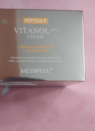 Крем для лица с пептидами и комплексом витанола medi-peel peptide 9 vitanol cream pro 50ml3 фото