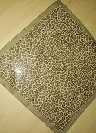 Хустинку бандана леопард 50 х 50 см коричнево-бежевий3 фото