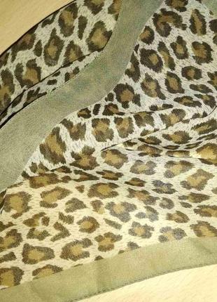 Хустинку бандана леопард 50 х 50 см коричнево-бежевий6 фото