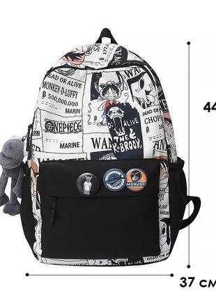 Рюкзак подростковый 83124 с аниме 20l black + white7 фото