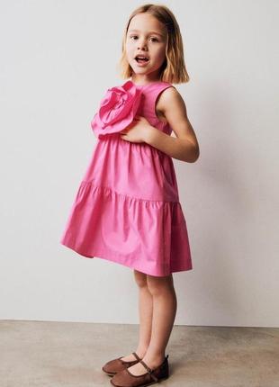 Платье на девочку розовое zara new
