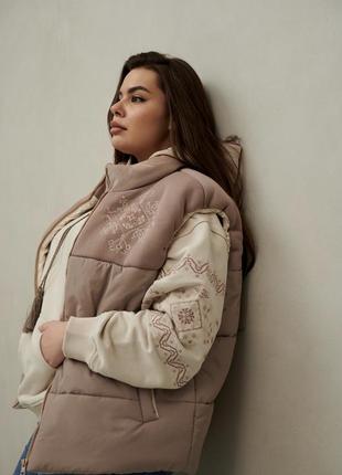 Худи вышиванка, худи с вышивкой, худи вышивка орнамент, худи с вышитыми рукавами,