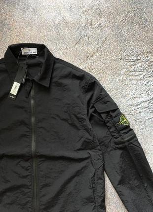 Овершот stone island naslan overshirt black1 фото