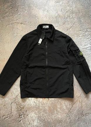 Овершот stone island naslan overshirt black2 фото