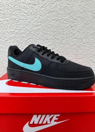 Женские кроссовки nike tiffany air force one low найк тифани ейр форс черные n-1001