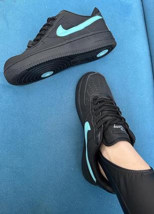 Женские кроссовки nike tiffany air force one low найк тифани ейр форс черные n-10015 фото