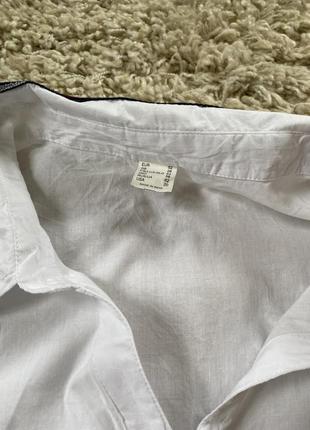 Базовая белая хлопковая нежная рубашка с коротким рукавом,германия,р.18-227 фото