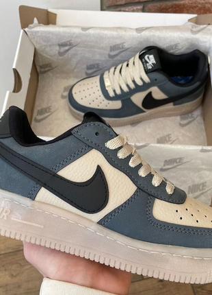 Женские кроссовки найк аир форс лоу / nike air force low dark blue1 фото