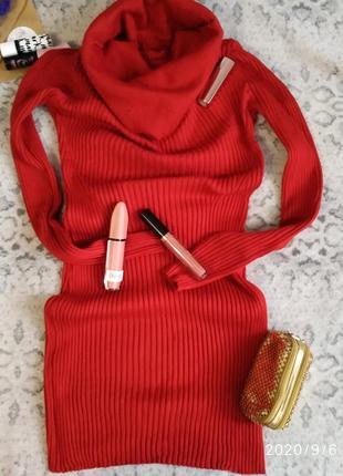 Платье-свитер с хомутом.1 фото