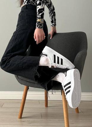 Adidas superstar white black8 фото