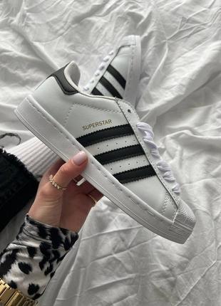 Adidas superstar white black