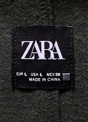 Лёгкое демисезонное пальто zara цвета хаки с карманами5 фото